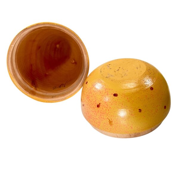 Vintage Wood Hand Painted Nesting Fruit Set Pear Apple Strawberry Cherry - Picture 15 of 15